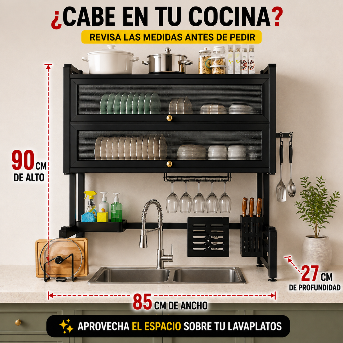 ✨ Cocina Perfecta™ | Organiza, Protege y Libera Espacio